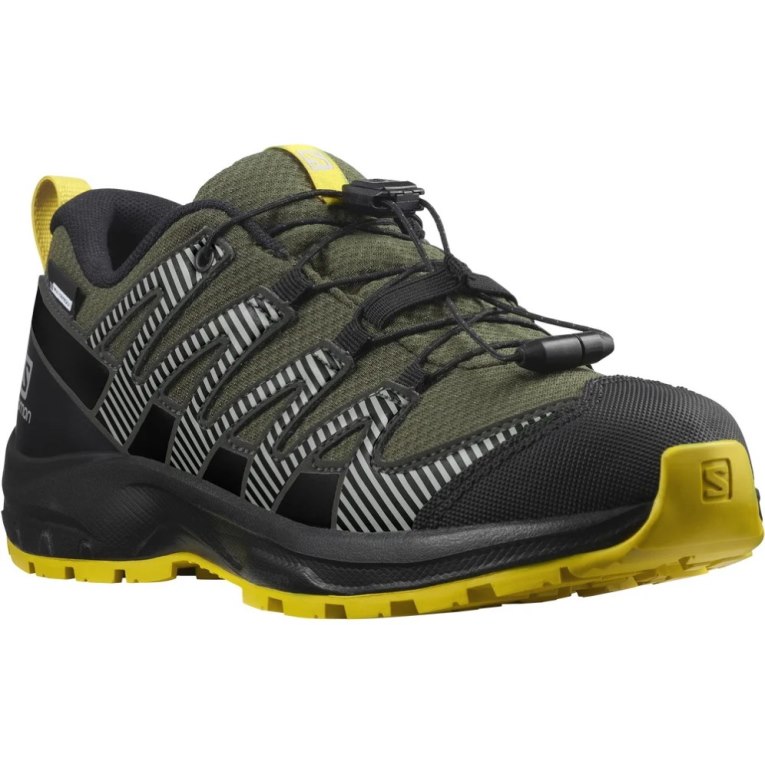 Salomon Xa Pro V8 CSWP Kids' Hiking Shoes Black / Olive | 961-YBMKTV