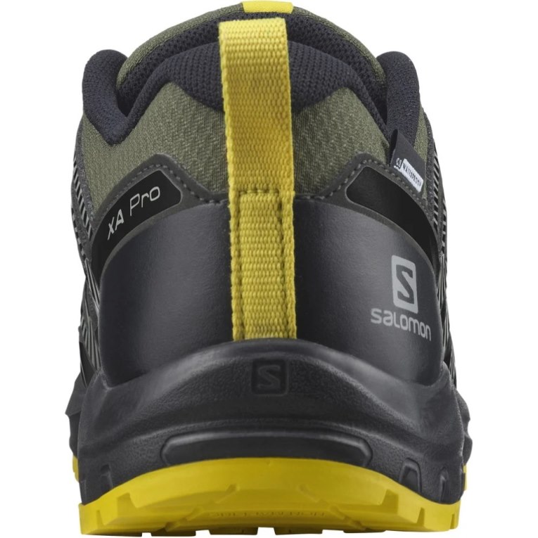 Salomon Xa Pro V8 CSWP Kids' Hiking Shoes Black / Olive | 961-YBMKTV