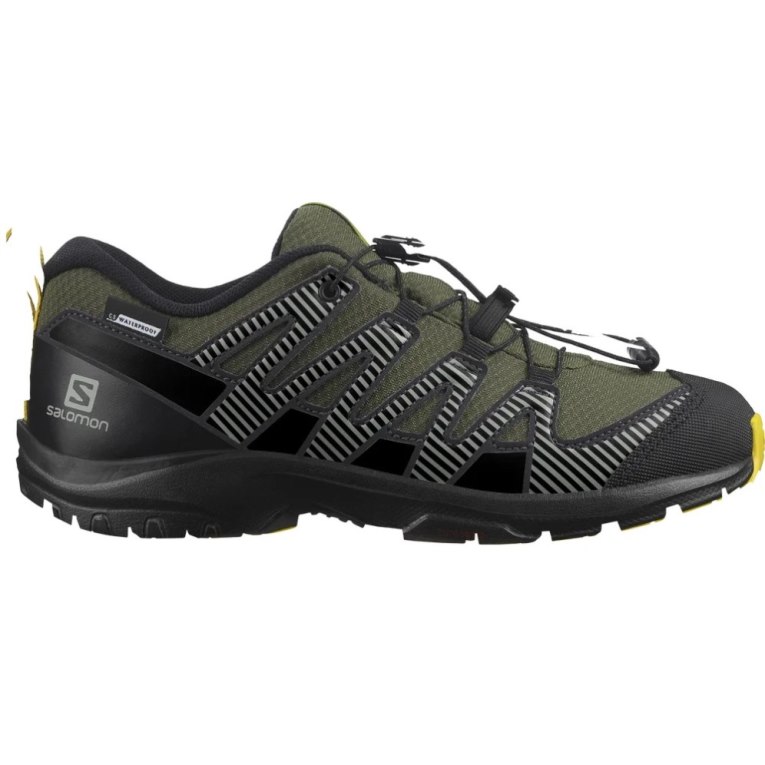 Salomon Xa Pro V8 CSWP Kids\' Hiking Shoes Black / Olive | 961-YBMKTV