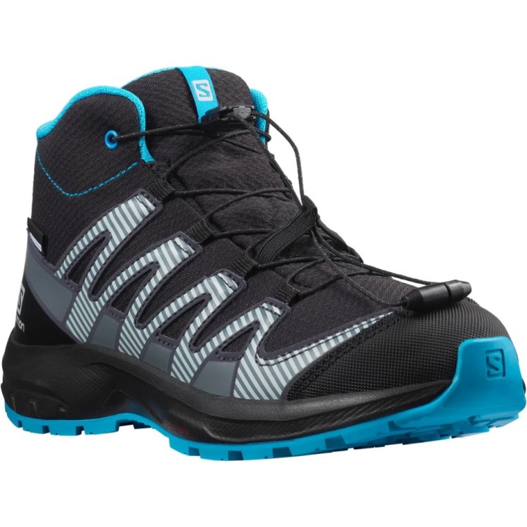 Salomon Xa Pro V8 Mid CSWP Kids' Hiking Shoes Black | 935-AWPBNT