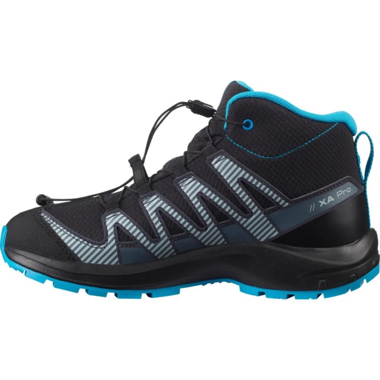 Salomon Xa Pro V8 Mid CSWP Kids' Hiking Shoes Black | 935-AWPBNT