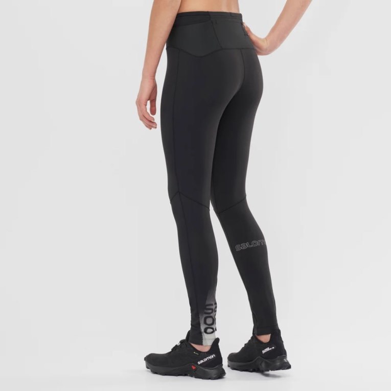 Salomon Xa Warm Women's Running Tights Black | 058-XAGFQT