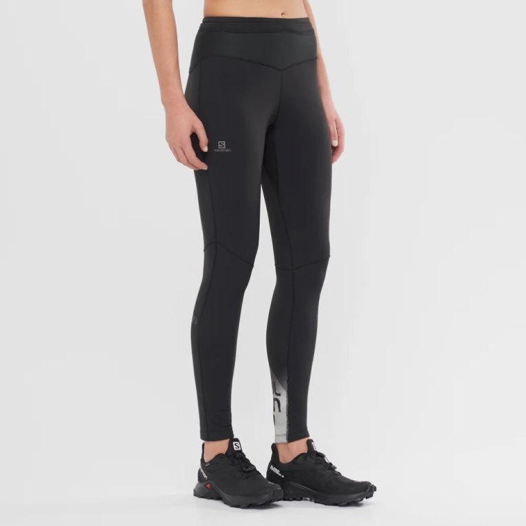 Salomon Xa Warm Women\'s Running Tights Black | 058-XAGFQT