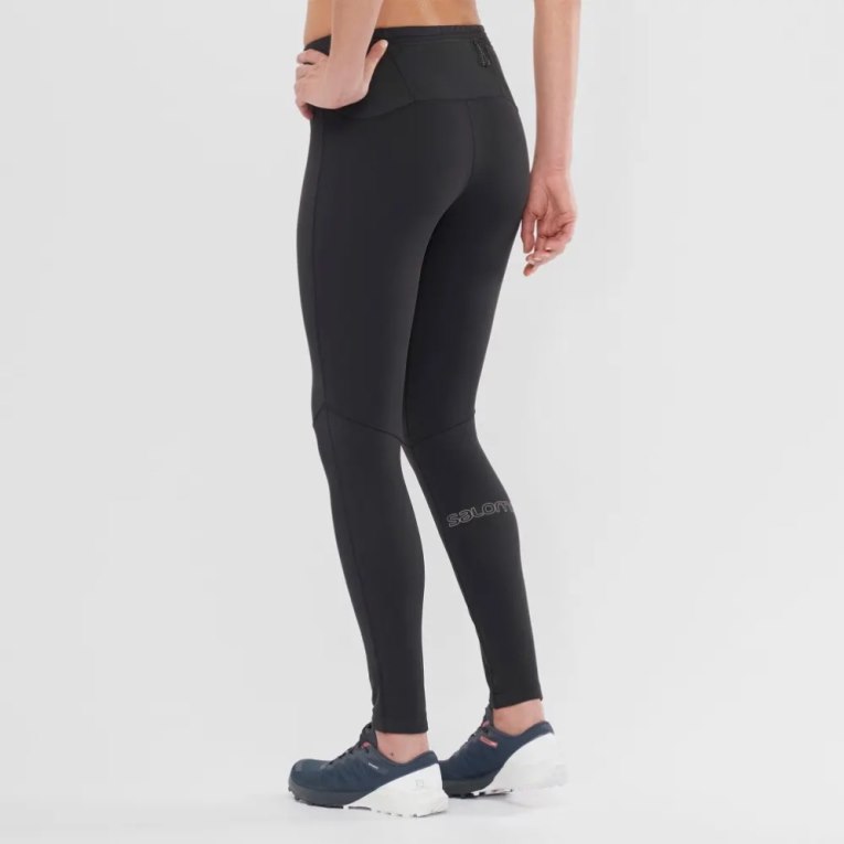 Salomon Xa Warm Women's Running Tights Black | 985-FVTPKR