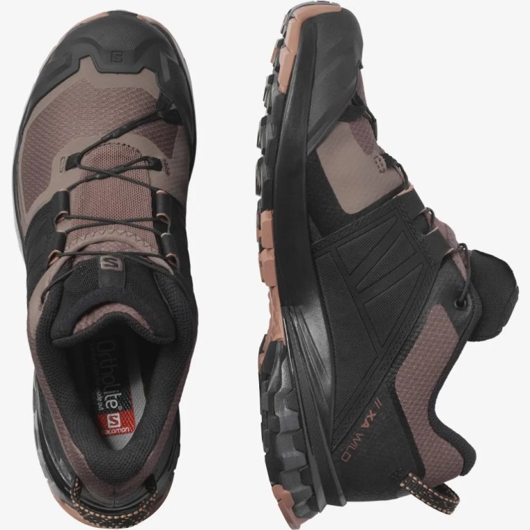 Salomon Xa Wild Women's Trail Running Shoes Black / Brown | 986-LAIUHB