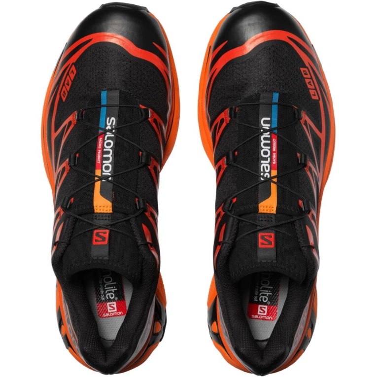 Salomon Xt-6 Men's Sneakers Black / Orange | 408-XWMDEK