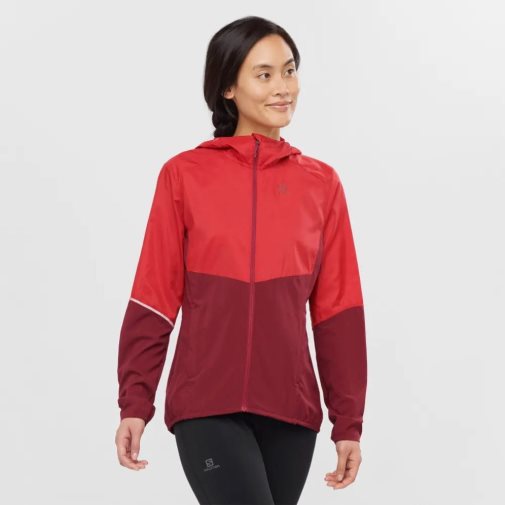 Salomon Agile Wind Women's Shell Jackets Red | 203-NGBUXL