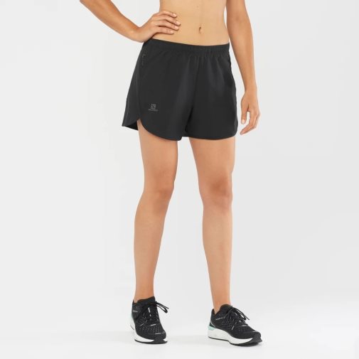 Salomon Agile Women's Running Shorts Black | 389-ETNLZK