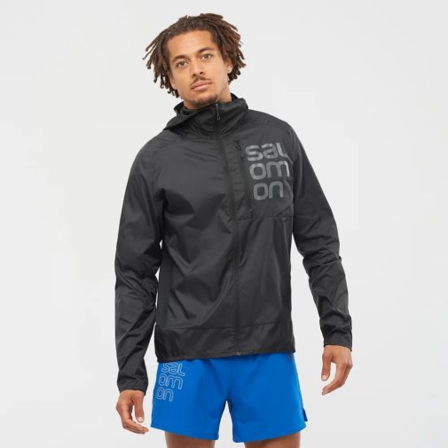 Salomon Bonatti Cross Men's Windbreaker Black | 236-EVLMWB