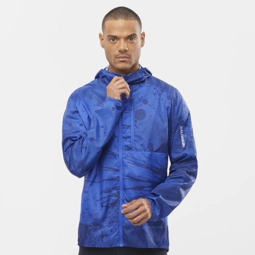 Salomon Bonatti Cross Men's Windbreaker Blue | 430-OVZKHG