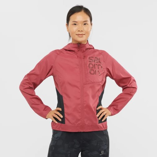 Salomon Bonatti Cross Wind Women's Shell Jackets Red | 192-VMSBXP