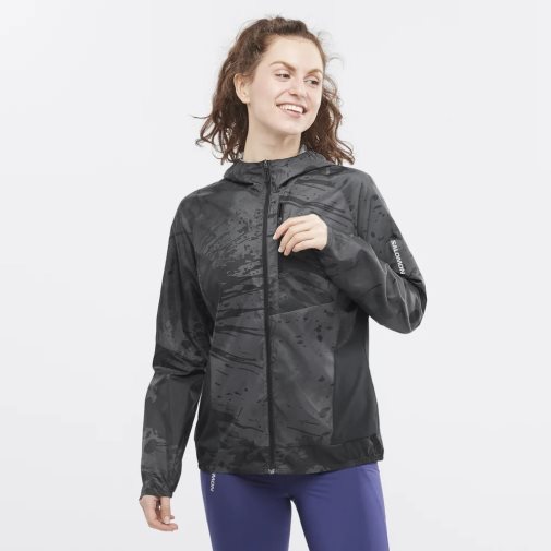 Salomon Bonatti Cross Wind Women's Shell Jackets Black | 624-ADKHPC