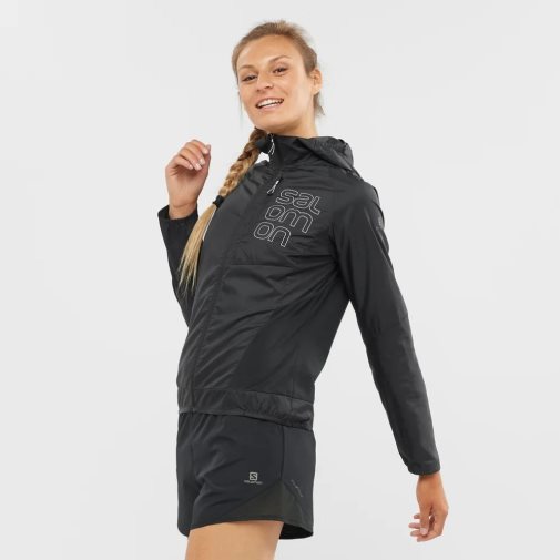 Salomon Bonatti Cross Wind Women's Shell Jackets Black | 813-BYNWOP