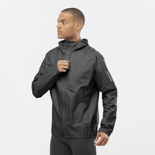 Salomon Bonatti Waterproof Men's Shell Jackets Black | 358-DCOPET