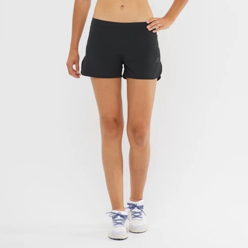 Salomon Cross 3'' Women's Running Shorts Black | 238-RXQUEY