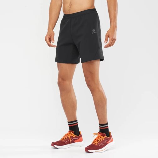 Salomon Cross 7'' Men's Shorts Black | 546-OBLDXE