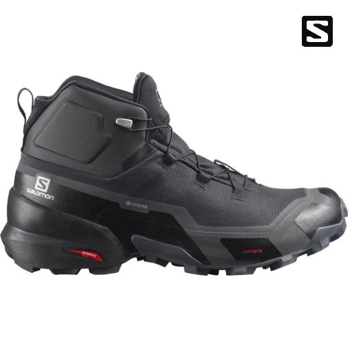 Salomon Cross Hike Mid GTX Men's Hiking Boots Black | 673-COMNGP