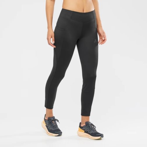 Salomon Cross Run 25'' Women's Running Tights Black | 102-ILGSUQ