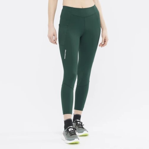 Salomon Cross Run 25'' Women's Running Tights Green | 274-ZGRXYL