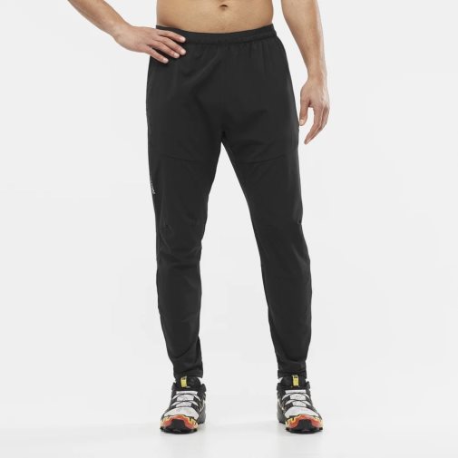 Salomon Cross Run Men's Sport Pants Black | 617-YMKIXJ