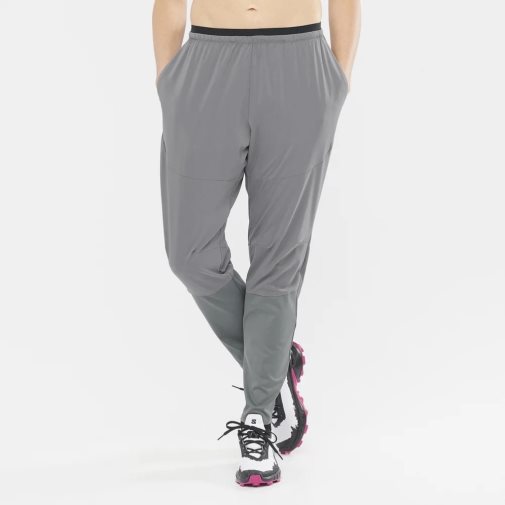 Salomon Cross Run Women's Sport Pants Grey | 165-BJINMF