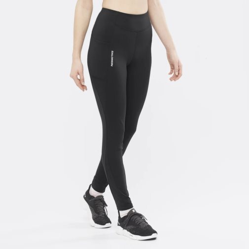 Salomon Cross Warm 28'' Women's Running Tights Black | 709-VQJMTD