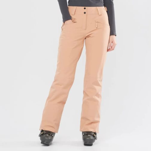 Salomon Edge Women's Ski Pants Apricot | 610-JSAZVF