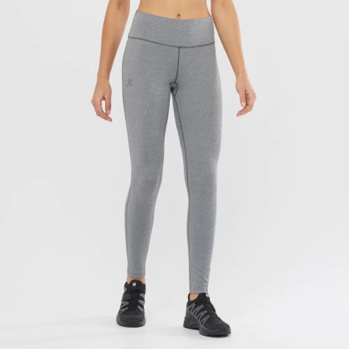 Salomon Essential Warm Women's Running Tights Grey | 812-IZONKL