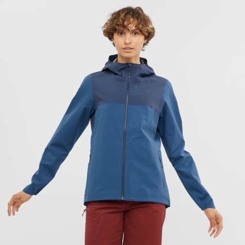 Salomon Essential Waterproof 2.5 L Women's Shell Jackets Navy | 307-SAFDCJ