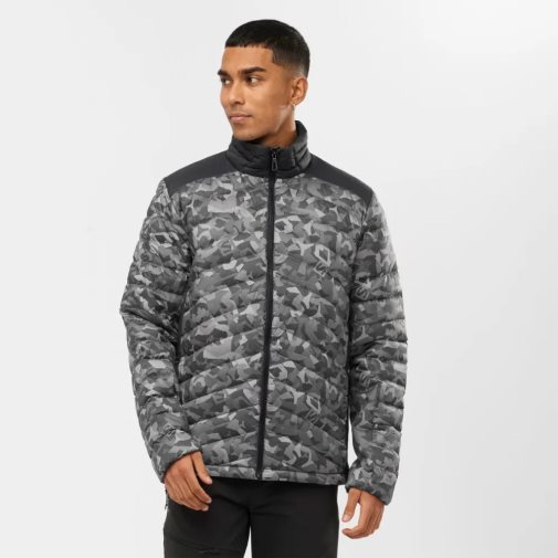 Salomon Essential Xwarm Down Men's Insulated Jackets Camo | 197-SOPYDB