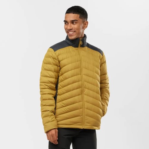 Salomon Essential Xwarm Down Men's Insulated Jackets Gold | 586-MCNEHI