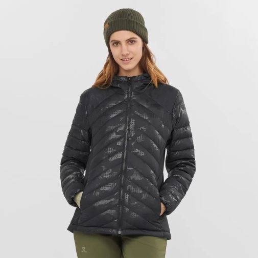 Salomon Essential Xwarm Down Women's Insulated Jackets Black | 276-ATRMYZ