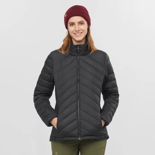 Salomon Essential Xwarm Down Women's Insulated Jackets Black | 745-QTLASB