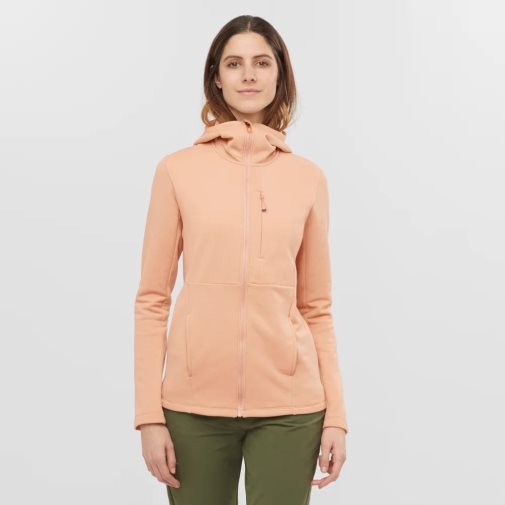 Salomon Essential Xwarm Women's Jackets Apricot | 039-IYWUQN