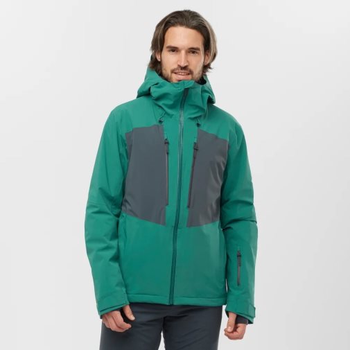 Salomon Highland Men's Insulated Jackets Green | 317-STMHXK