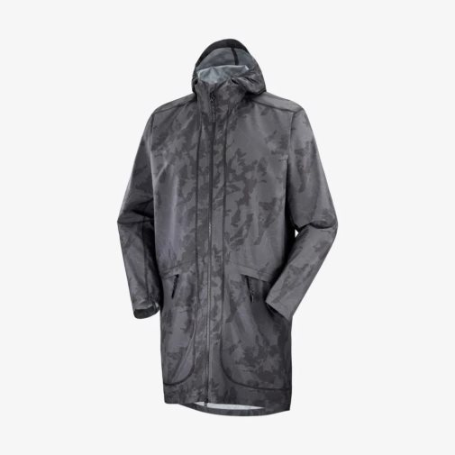 Salomon Outlife Long Packable Men's Windbreaker Black | 963-PMRWDY