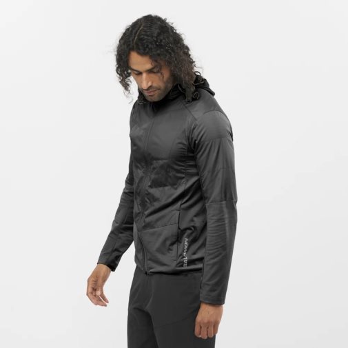 Salomon Outline All Season Hybrid Men's Jackets Black | 167-SYRZCT