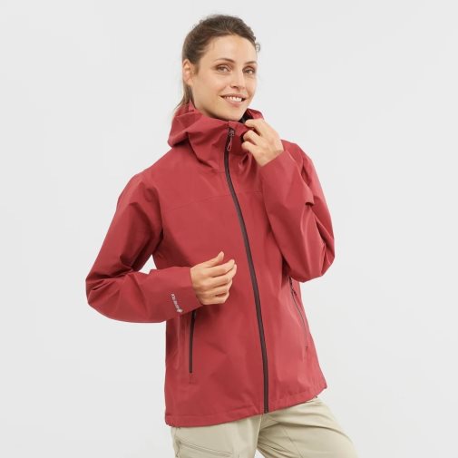 Salomon Outline GTX 2.5L Women's Shell Jackets Red | 906-ARNPVB