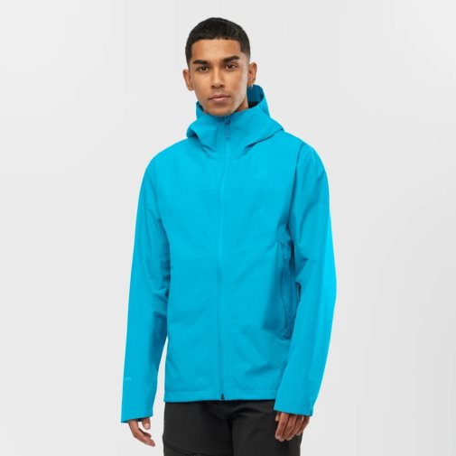 Salomon Outline GTX 2.5 Layers Waterproof Men's Shell Jackets Turquoise | 360-OYKDCX