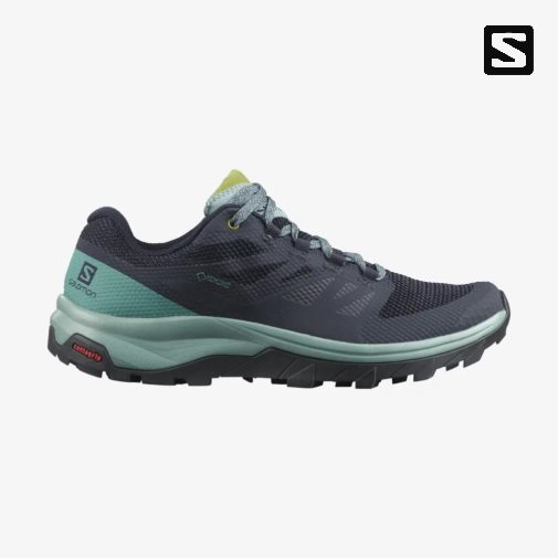 Salomon Outline GTX Women's Hiking Shoes Black / Turquoise | 476-KTLIMA