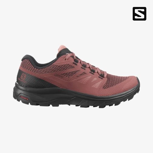 Salomon Outline GTX Women's Hiking Shoes Coral / Black | 910-EGOMHY