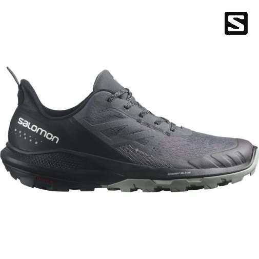 Salomon Outpulse GTX Men's Hiking Shoes Black / Dark Grey | 529-SJXGVT