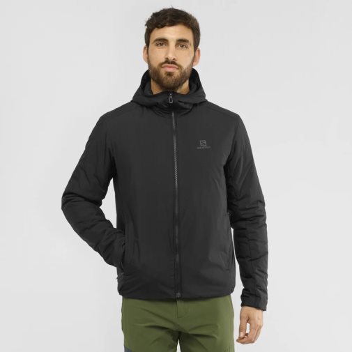 Salomon Outrack Men's Insulated Jackets Black | 821-PYUZBN