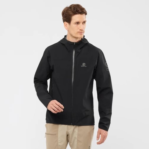 Salomon Outrack Waterproof 2.5L Men's Shell Jackets Black | 935-OBCPXI