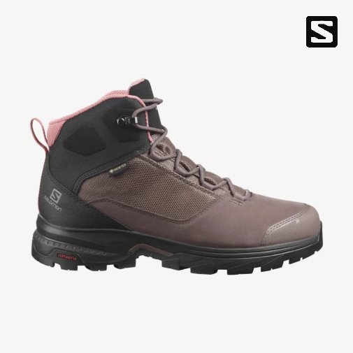 Salomon Outward GTX Women's Hiking Boots Brown | 056-NFLQUD