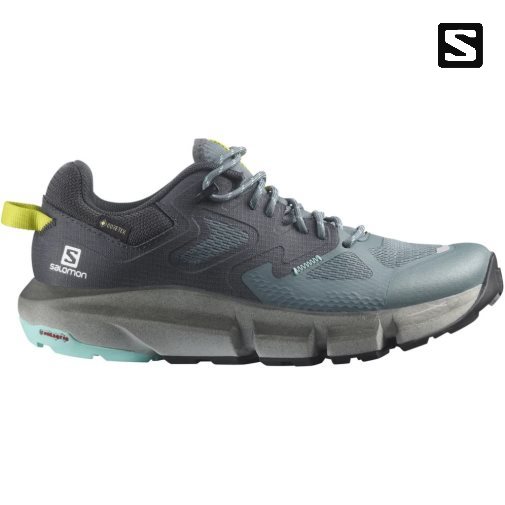 Salomon Predict Hike GTX Women's Hiking Shoes Dark Grey / Turquoise | 935-KSIQAM