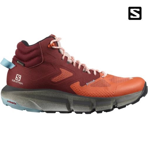 Salomon Predict Hike Mid GTX Women's Hiking Boots Red / Orange | 534-XBQJVG