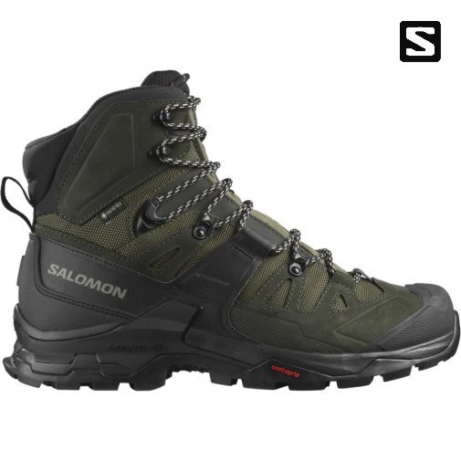 Salomon Quest 4 GTX Men's Hiking Boots Olive | 781-BYKVPM