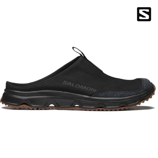 Salomon Rx Leather Advanced Women's Slides Black | 801-LWZGYI