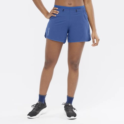 Salomon Sense Aero 5'' Women's Running Shorts Blue | 154-OMGHVC